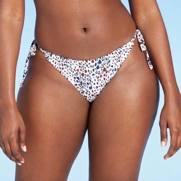 Xhileration Animal Print High Leg Cheeky Bikini Bottoms Size Large NWT - Picture 1 of 6